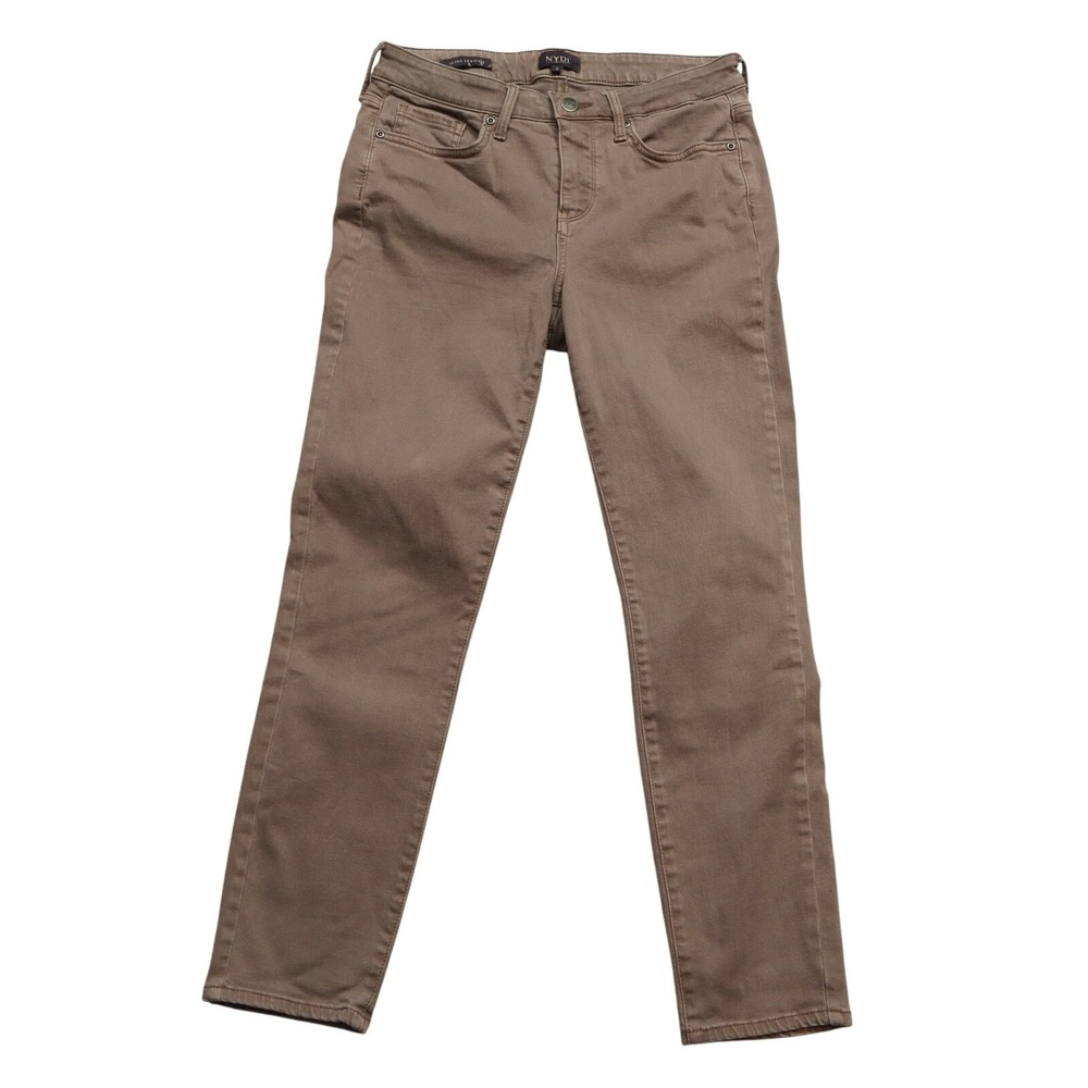 NYDJ Brown Alina Legging Lift Tuck Skinny Pants Kawaii Y2K Indie Retro Small 4